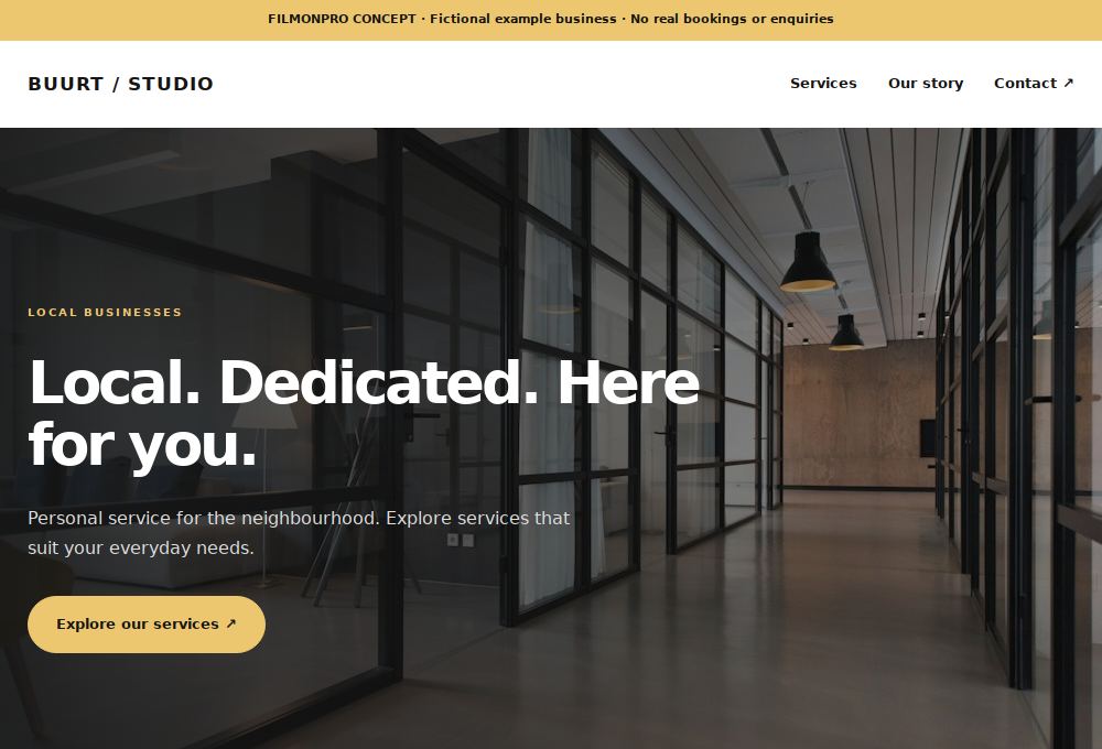 Website design concept preview