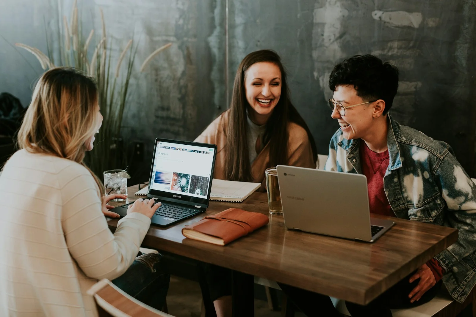 People sharing ideas and working together