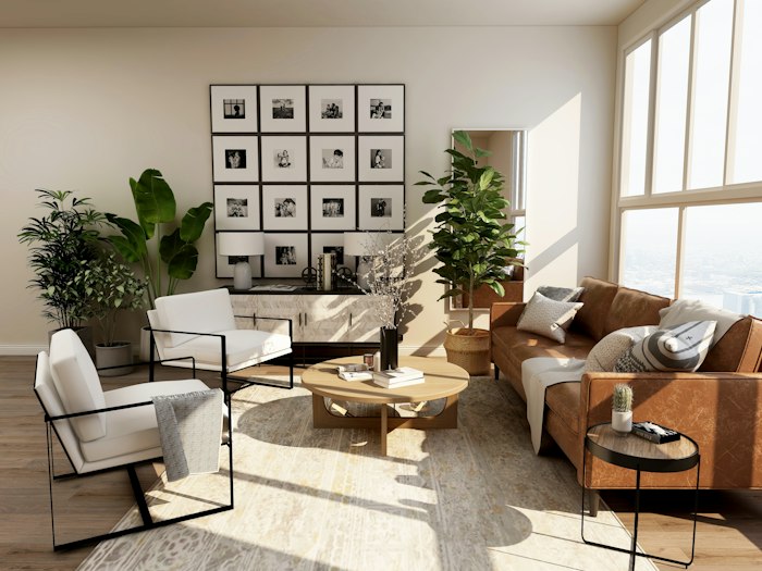 An inviting contemporary living room